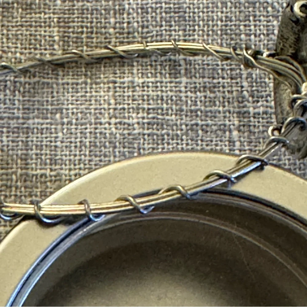 Bracelet Featuring 2 Ornate Silver Filigree Setting With Faceted Purple Glass - Picture 6 of 11